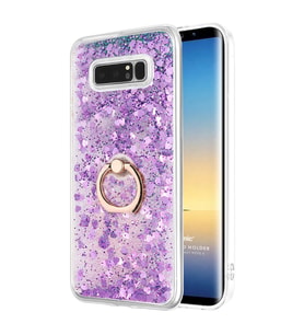Microsonic Samsung Galaxy Note 8 Kılıf Glitter Liquid Holder Mor