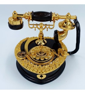 Antika Nostaljik Telefon Müzik ve Takı Kutusu