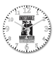 Harry Potter Wanted1 Duvar Saati Bombeli Gercek Cam