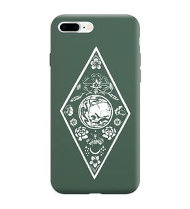 Iphone 8 Plus Çizgi Tasarımlı Koyu Yeşil Lansman Telefon Kılıfı