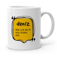 BK Gift Kişiye Özel İsim Anlamı Beyaz Kupa Bardak  3