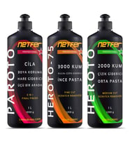 Netfer 3'lü İnce Orta Pasta Cila Set - 3x1 L