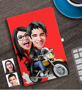 BK Gift Kişiye Özel Sevgililer Karikatürlü Defter-17