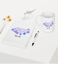 BK Gift Kişiye Özel Öğretmenler Gününüz Kutlu Olsun Temalı Beyaz Defter Kalem Kupa Seti - 3