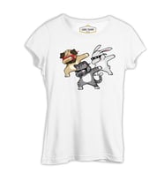 Dancing with Glasses Beyaz Kadın Tshirt
