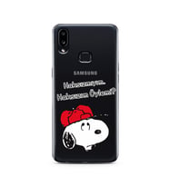 Snoopy Tasarımlı Süper Şeffaf Silikon Telefon Kılıfı Samsung A10s