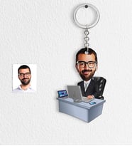 BK Gift Kişiye Özel Bay Genel Müdür Karikatür Anahtarlık  1