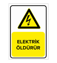 MIGNATIS - Elektrik Öldürür Levhası - Sac Malzeme 25x35cm