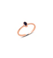 Söğütlü Silver Gümüş rose safir taşlı ayarlamalı yüzük