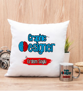 Grafiker Yastık ve Silver Kupa Bardak