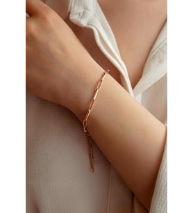 Rose Gold Ataç Altın Bileklik (Sarı)