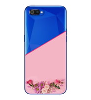 Kesik Çiçek Tasarımlı Süper Şeffaf Silikon Telefon Kılıfı Oppo Realmi C2