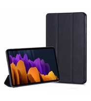 Microsonic Samsung Galaxy Tab S7 Plus T970 Kılıf Slim Translucent Back Smart Cover Siyah