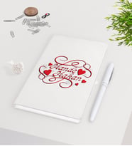 BK Gift Kişiye Özel Sevgililer Günü Beyaz Defter Kalem Seti-5