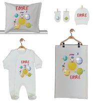Pia Baby Gl 1922-02 İsme Özel Beşli Tulum Set