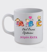 Kişiye Özel Okul Öncesi Öğretmen Kupa Bardak