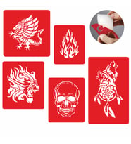 Ateş Saçan Modelleri Şablon Seti Tattoo SPREYSİZ