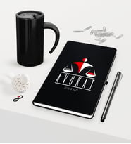 BK Gift Kişiye Özel Avukat Temalı Siyah Defter Kalem ve Termos Mug Seti - 4 (Model 1)