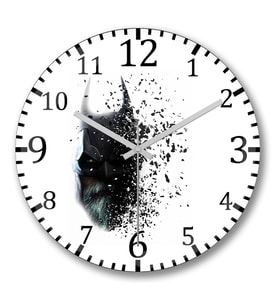 Batman Final Duvar Saati Bombeli Gercek Cam