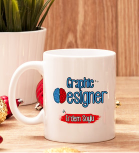 Grafikere Hediye Beyaz Kupa Bardak