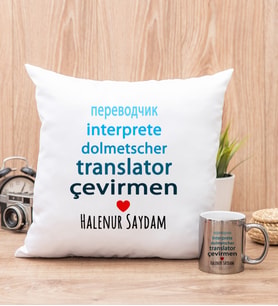 Çevirmen Yastık ve Silver Kupa Bardak