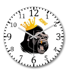 The King Duvar Saati Bombeli Gercek Cam
