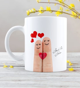 BK Gift Kişiye Özel Sevgililer Günü Temalı Beyaz Kupa Bardak - 84