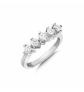 0,62ct Pırlanta Beştaş Yüzük-14k (Beyaz)
