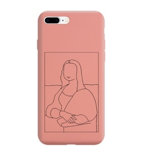 Iphone 7 Plus Çizgi Tasarımlı Pudra Lansman Telefon Kılıfı