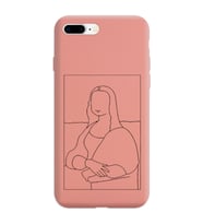Iphone 7 Plus Çizgi Tasarımlı Pudra Lansman Telefon Kılıfı