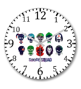 Suicide Squad Duvar Saati Bombeli Gercek Cam