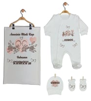 Pia Baby Gl 1927-03 İsme Özel Battaniyeli Tulum Set