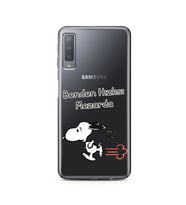 Snoopy Tasarımlı Süper Şeffaf Silikon Telefon Kılıfı Samsung A7 (2017)