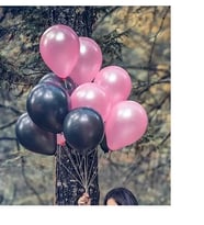30 Adet Siyah Pembe Karışık Renk Balon ( Balonlar Sönüktür)