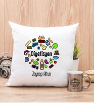 Diyetisyen Yastık ve Silver Kupa Bardak