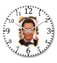 Arnold Schwarzenegger Duvar Saati Bombeli Gercek Cam
