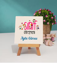 Sınıf Öğretmeni Dekoratif Taş Baskı