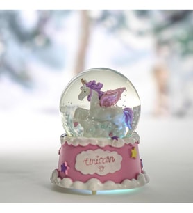 Işıklı Unicorn Kar Küresi Doğum Günü Hediye