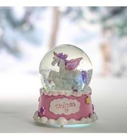 Işıklı Unicorn Kar Küresi Doğum Günü Hediye