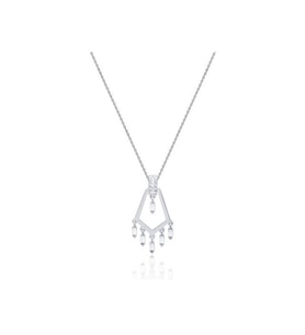 Diamond Line-Gülaylar Altın 14 Ayar Baget Taşlı Kolye