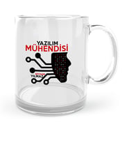BK Gift Kişiye Özel Mesleki Yazılım Mühendisi Cam Kupa Bardak  2