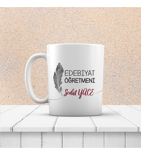 Edebiyat Öğretmeni özel Tasarım kupa Bardak (STD)