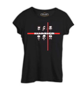 Rammstein Siyah Kadın Tshirt