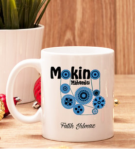 Makine Mühendisine Hediye Beyaz Kupa Bardak