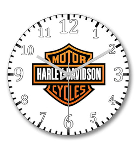 Harley Davidson3 Duvar Saati Bombeli Gercek Cam