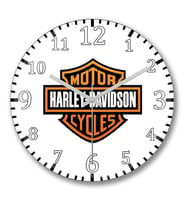 Harley Davidson3 Duvar Saati Bombeli Gercek Cam