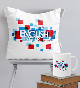 BK Gift Kişiye Özel İngilizce Öğretmeni Temalı Yastık Kupa Seti - 3