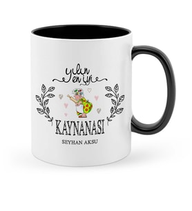 BK Gift Kişiye Özel Yılın En İyi Kaynanası Siyah Kupa Bardak