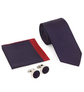 Kravat Kol Düğmesi Hediyelik Set-Brianze KMK-20