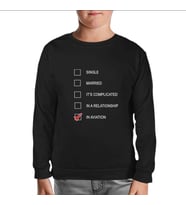 Uçuş - In Aviation Siyah Çocuk Sweatshirt